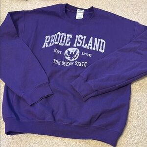 Purple Rhode Island Crewneck Sweatshirt